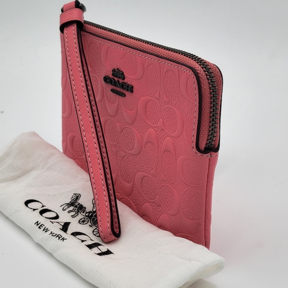 Coach Pink Wristlet Clutch
